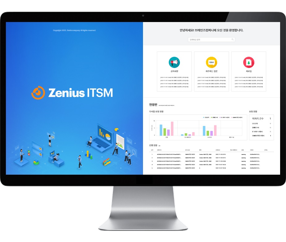 브레인즈컴퍼니의 IT 서비스 관리 솔루션 제니우스(Zenius) ITSM 3.0
